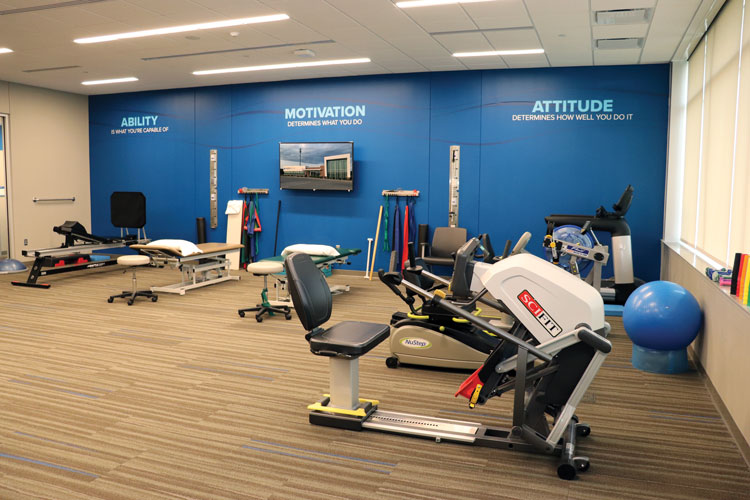 <b>The outpatient rehabilitation and physical therapy gym at the Keokuk Clinic.</b> (CANCO photo)